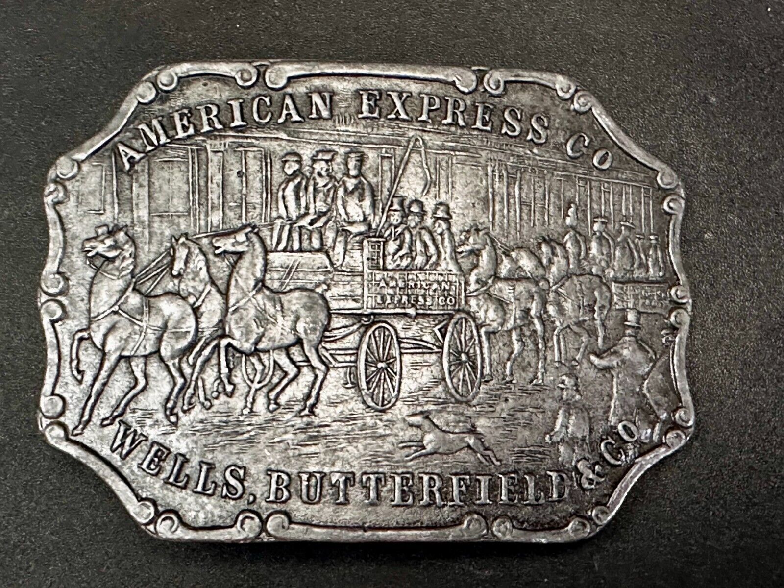 American Express Co Wells Butterfield Vintage Wells Bergamot Belt Buckle C-36