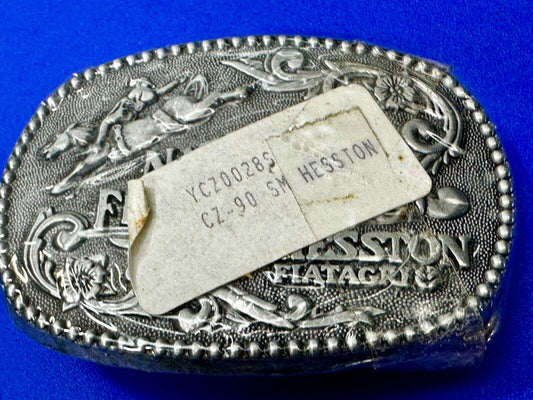1990 Hesston National Finals Rodeo NFR Cowboys Youth Size NOS Belt Buckle