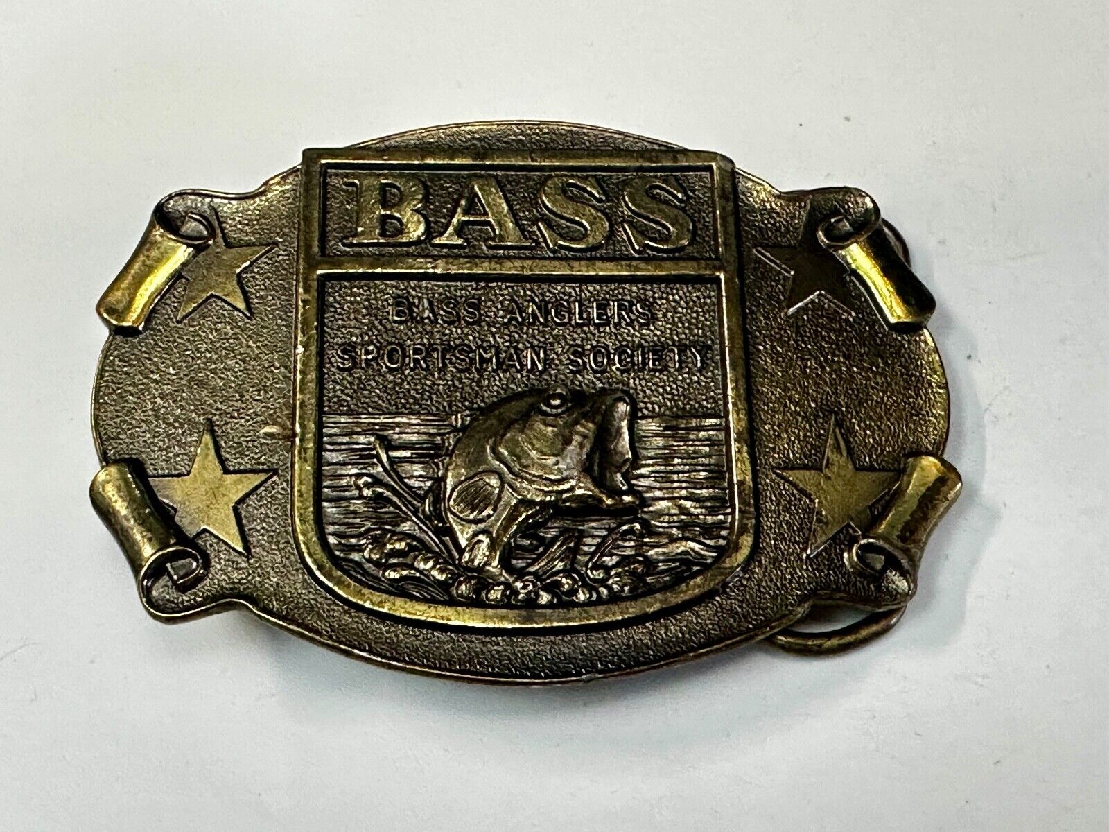 BASS Anglers Sportsman Society Sport Fishing Fishermans Belt Buckle - Gift!