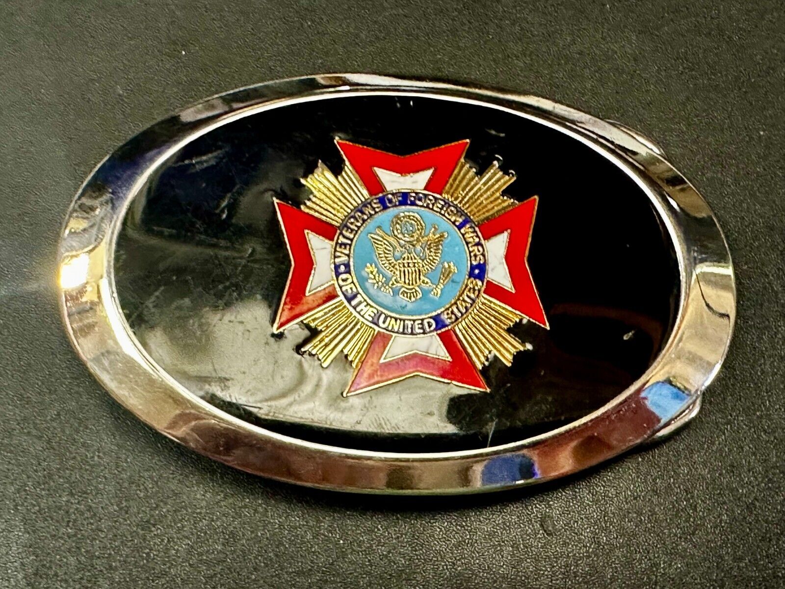 Veterans Of Foreign Wars Of The United States America Life Member Belt Buckle