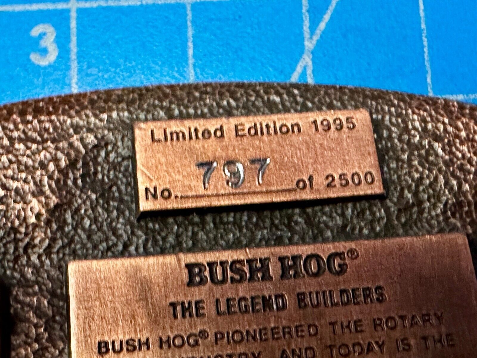 1995 Bush Hog Vintage Farm Agriculture Lawn Care Belt Buckle By Spec Cast