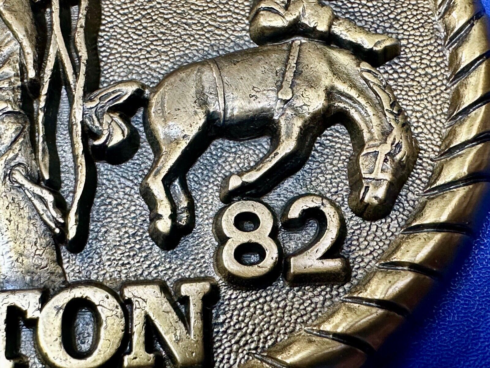 1982 Hesston National Finals Rodeo NFR Collectors Rodeo Cowboy Belt Buckle