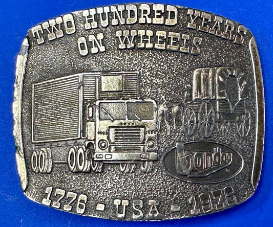 Bandog 200 years on wheels Semi Wagon Bicentennial belt buckle by Lewis Buckles