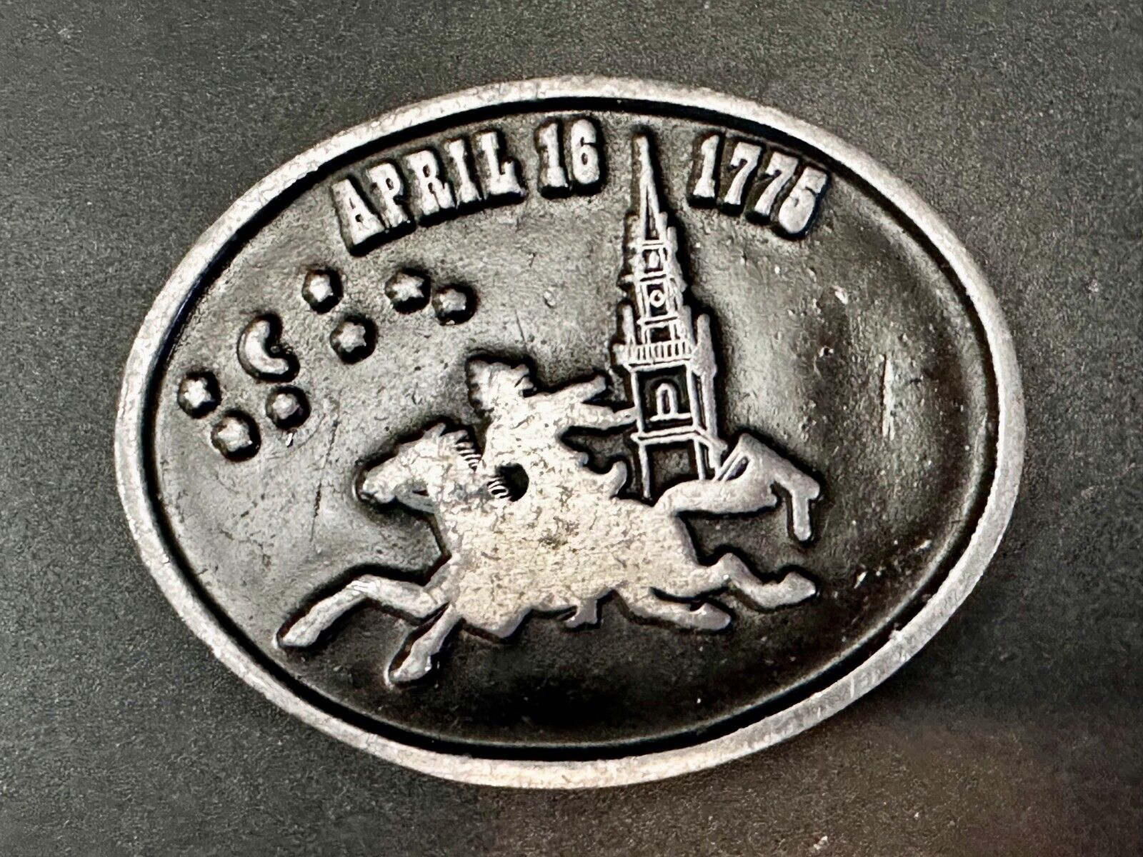 April 16 1775 Longfellow The Midnight Ride of Paul Revere Belt Buckle by Koleaco