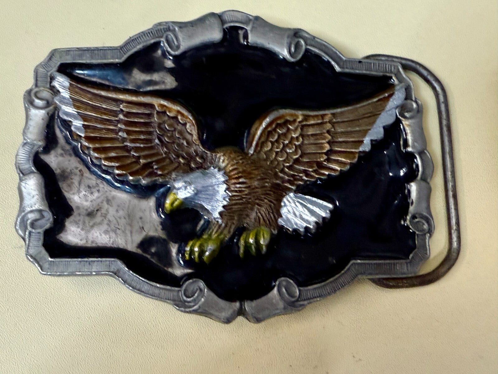 American Eagle Western Framed Patriotic Great American Products 90's Belt Buckle