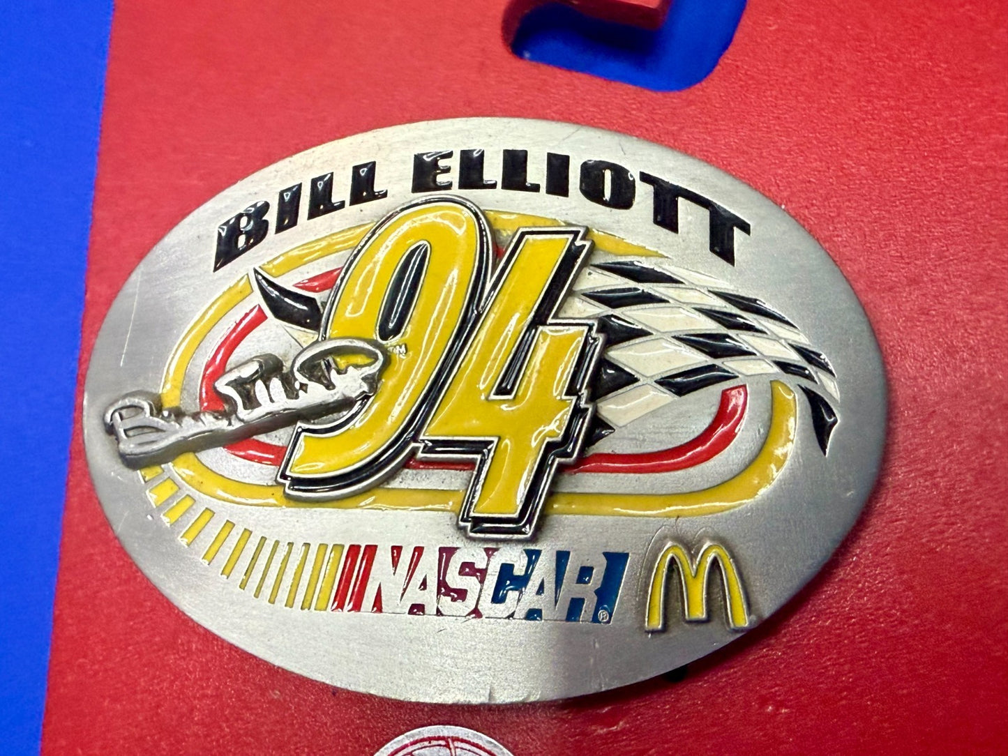 Bill Elliott 94 Car Racer NASCAR McDonald's Collectible Licensed Belt Buckle