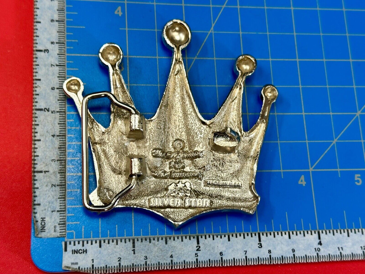 5 point CROWN Shaped Cutout Belt Buckle by Silver Star, 'The Originator