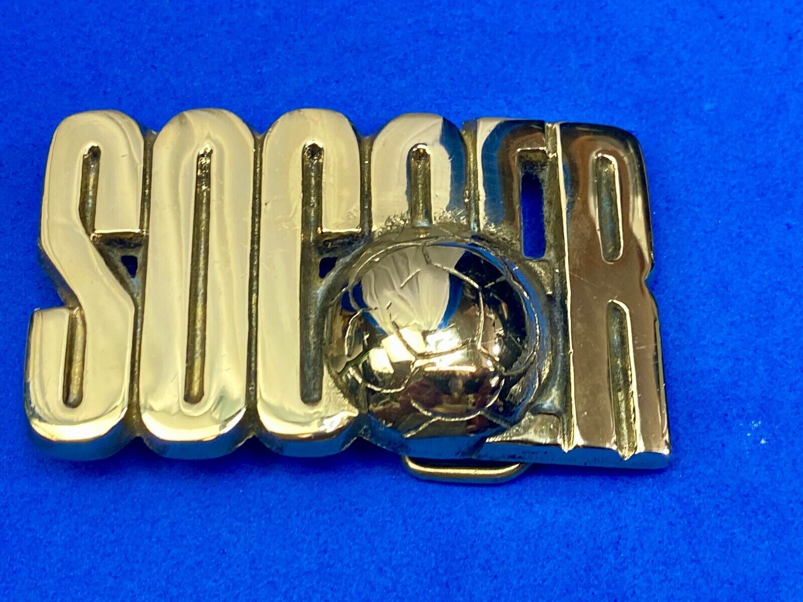 45 Year Old! Soccer Ball Belt Buckle By Baron Brass Works Ultimate Fan Gift! 