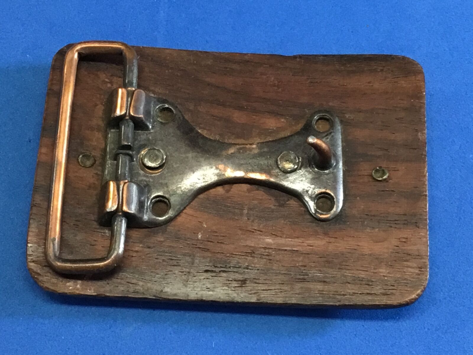 Bicentennial 1776-1976 American Fife & Drum Artisan Wood Belt Buckle