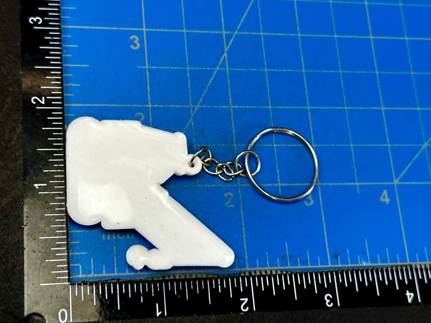 Toy Construction Crane Job Work Site Truck Keychain - Key Ring Chain