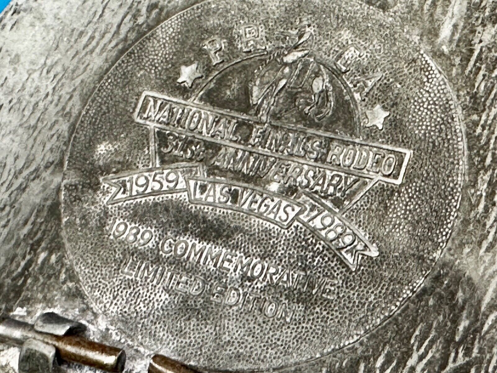 1989 NFR NATIONAL FINALS RODEO COWBOY BELT BUCKLE LAS VEGAS