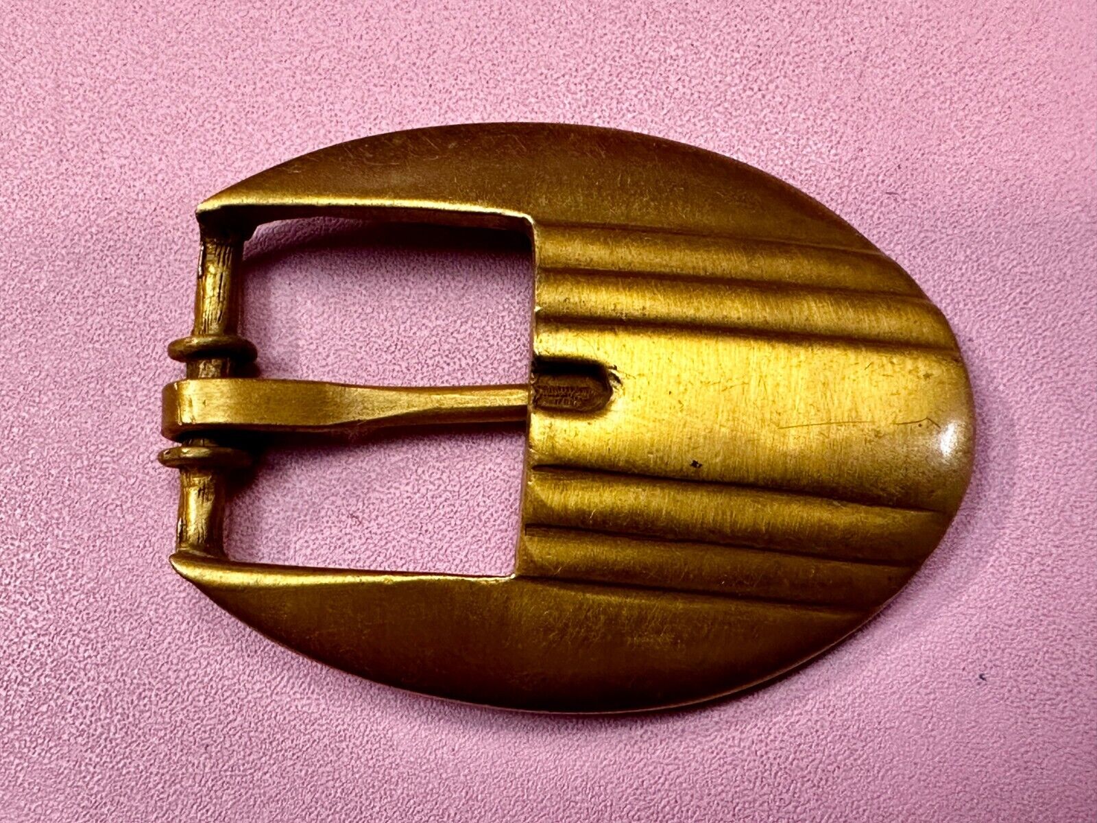 Unique Retro Gold Tone Replacement Dress Belt Buckle - Signed
