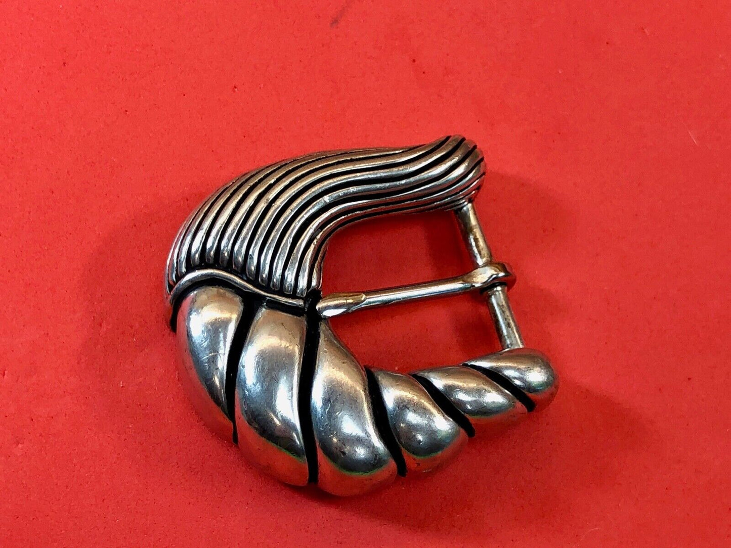 Vintage  silver tone dress women’s ladies belt buckle.  #1122 Vicenza 