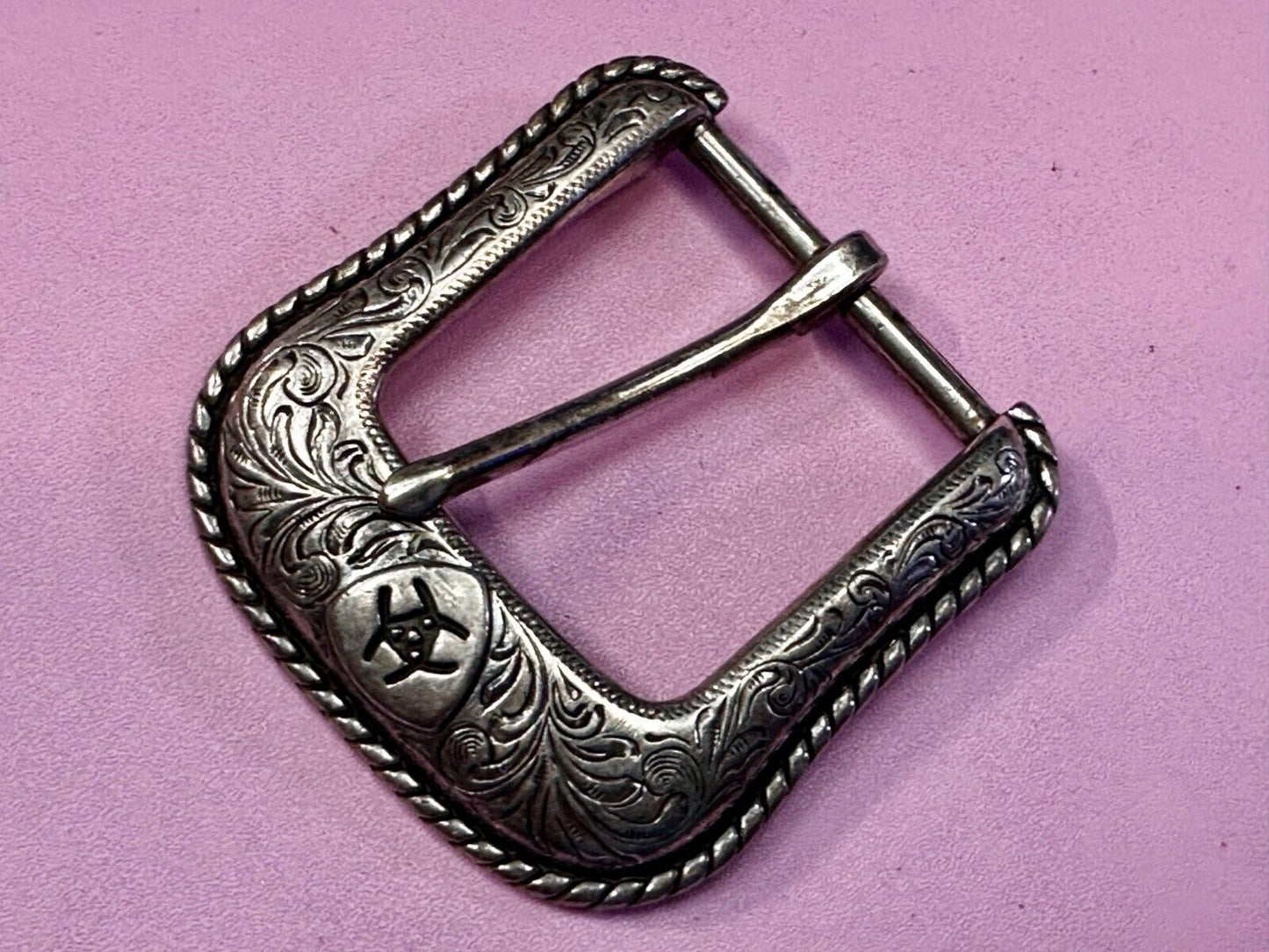 ARIAT Silver Belt Buckle A2108 Ranger Style Replacement Western Belt Buckle