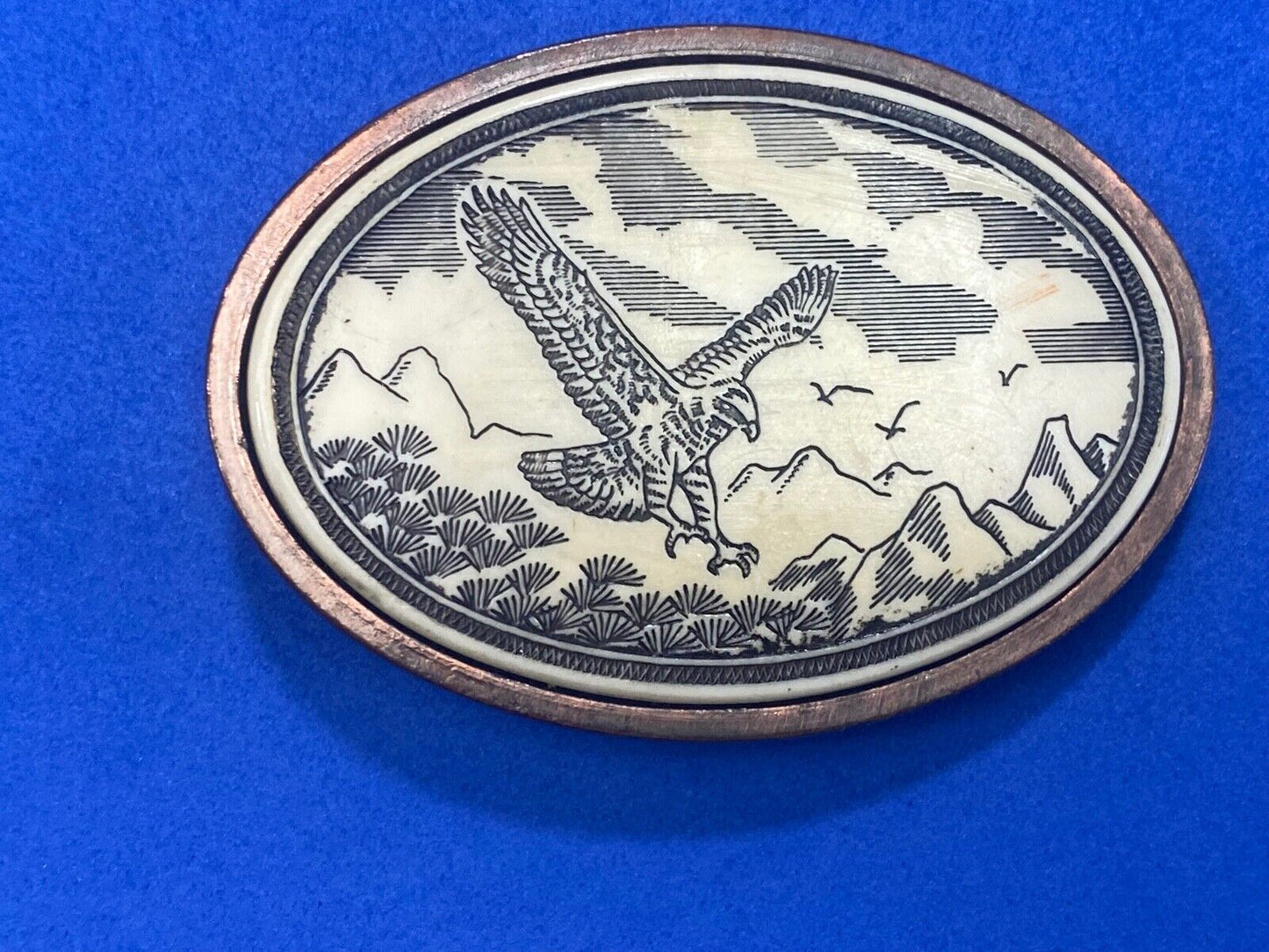 Vintage Hunting Eagle - Claws Out, Diving For Food Belt Buckle 