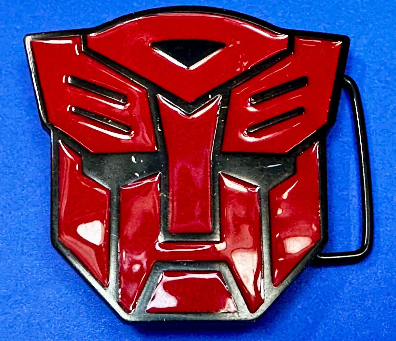 The Transformers Autobot More Than Meet The Eyes Symbol Red Cutout Belt Buckle