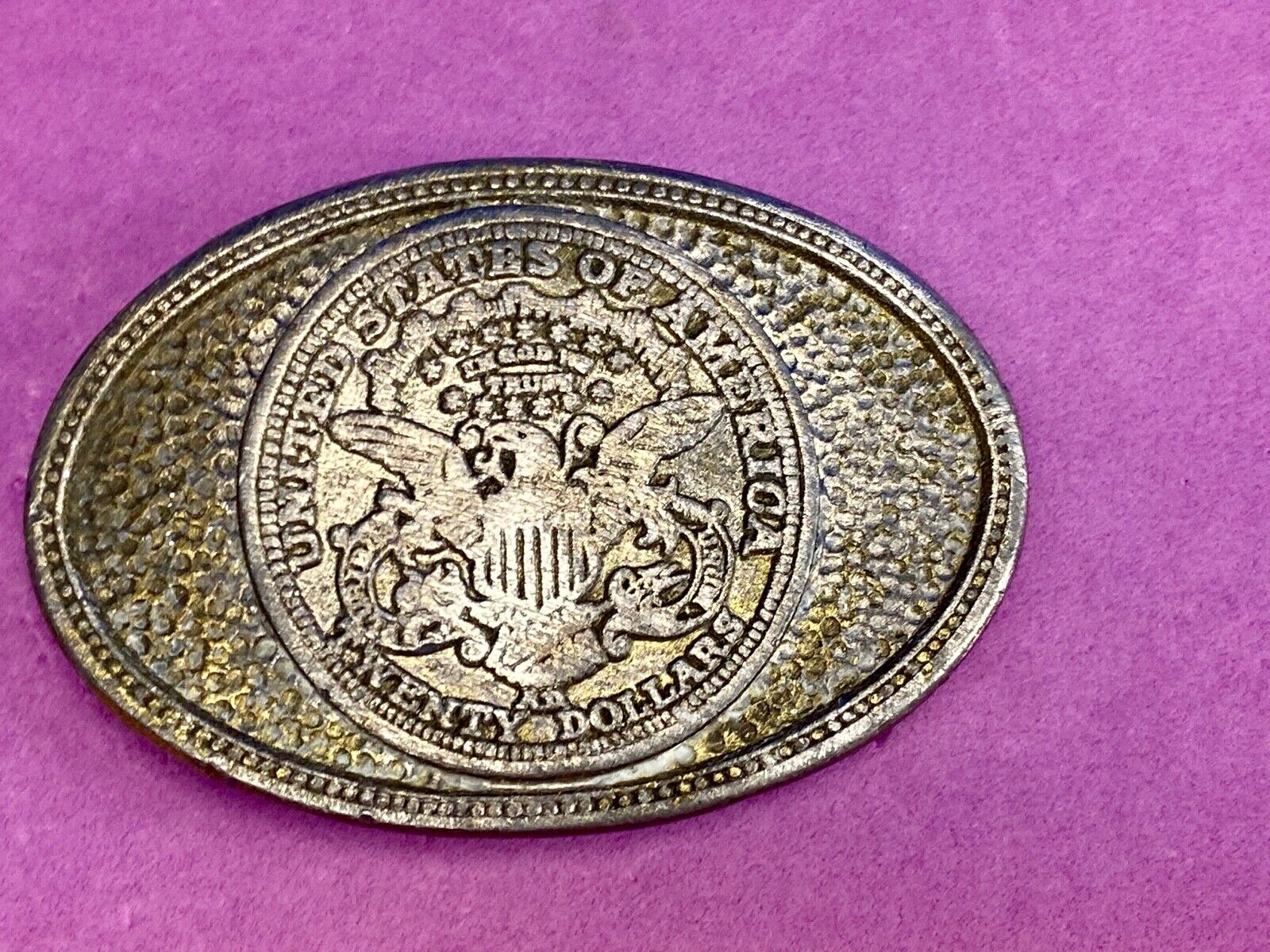 United States of America Twenty Dollar belt buckle by CDC Metal Works 