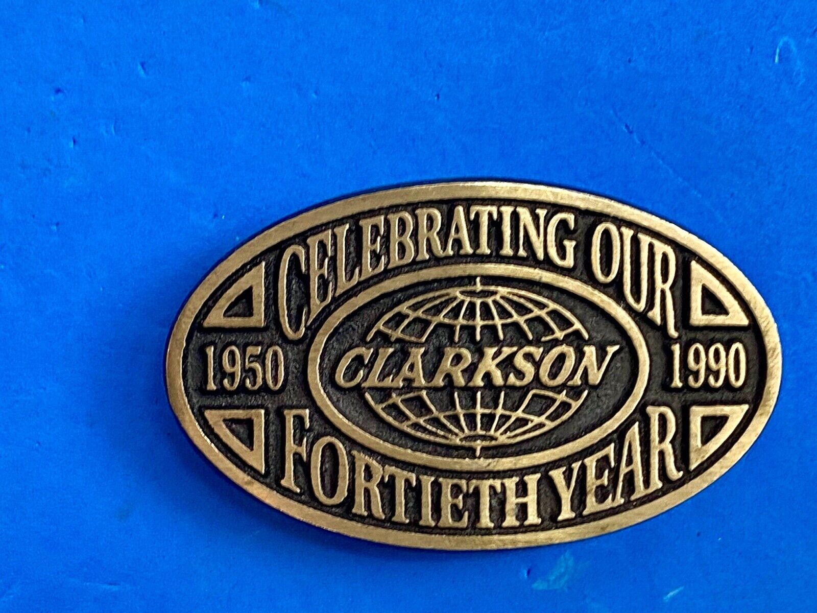 Vintage 1990  Clarkston - 14th year celebration belt buckle by Rainbow Medals 
