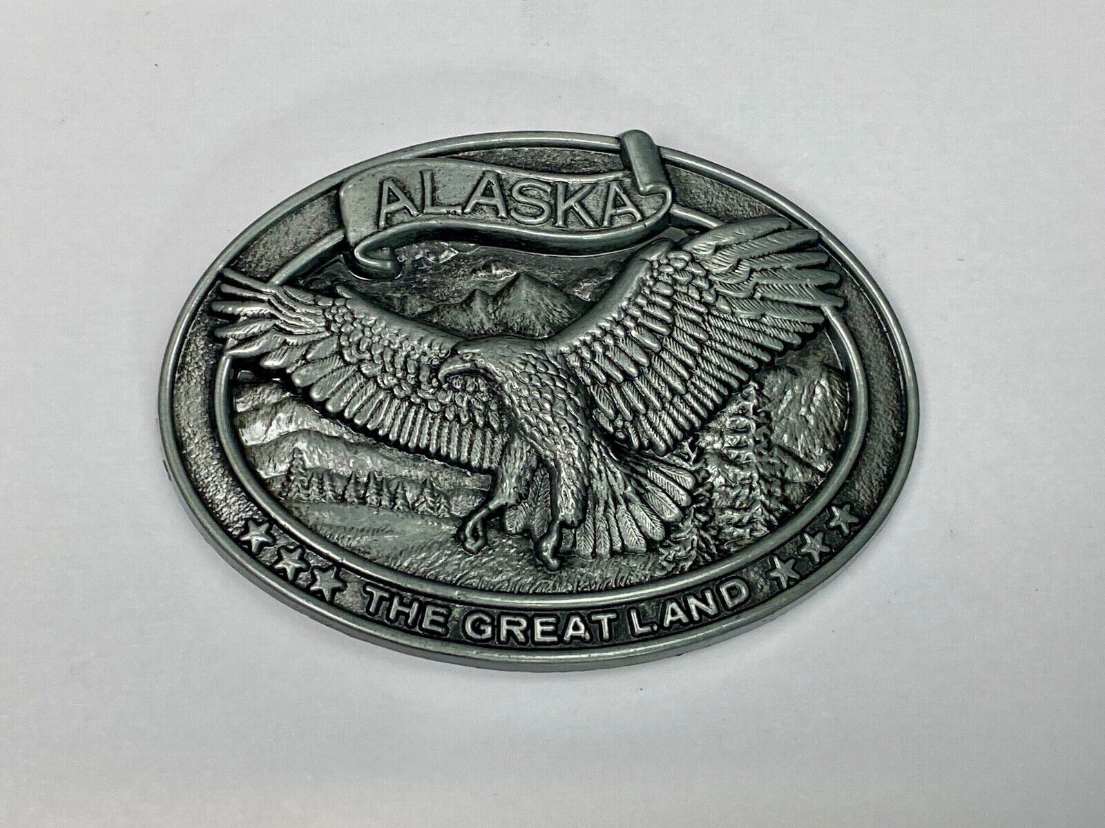 Alaska The Great Land American Bald Eagle Commemorative Belt Buckle