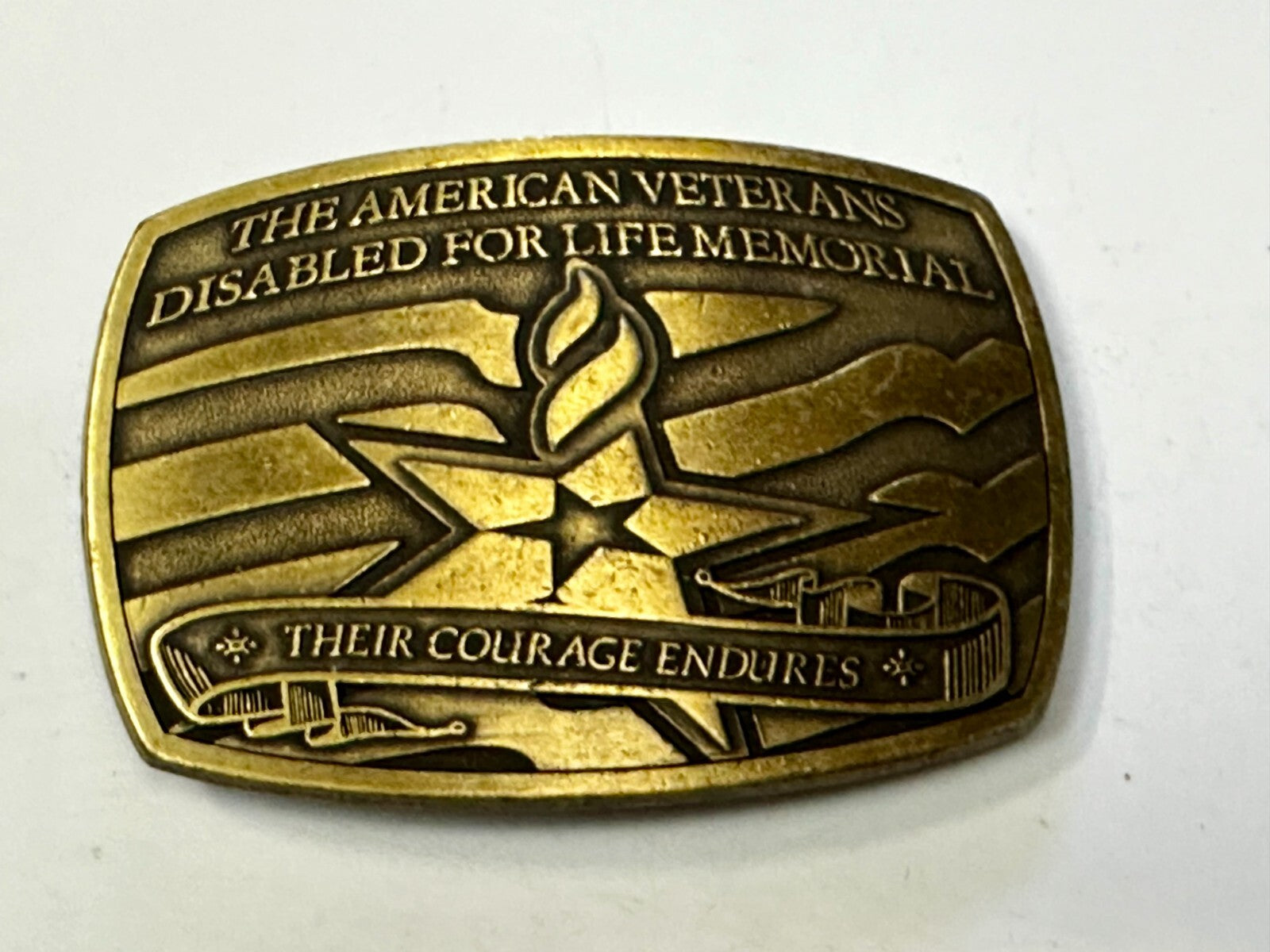 The American Veterans Disabled For Life Memorial Commemorative 2006 Belt Buckle