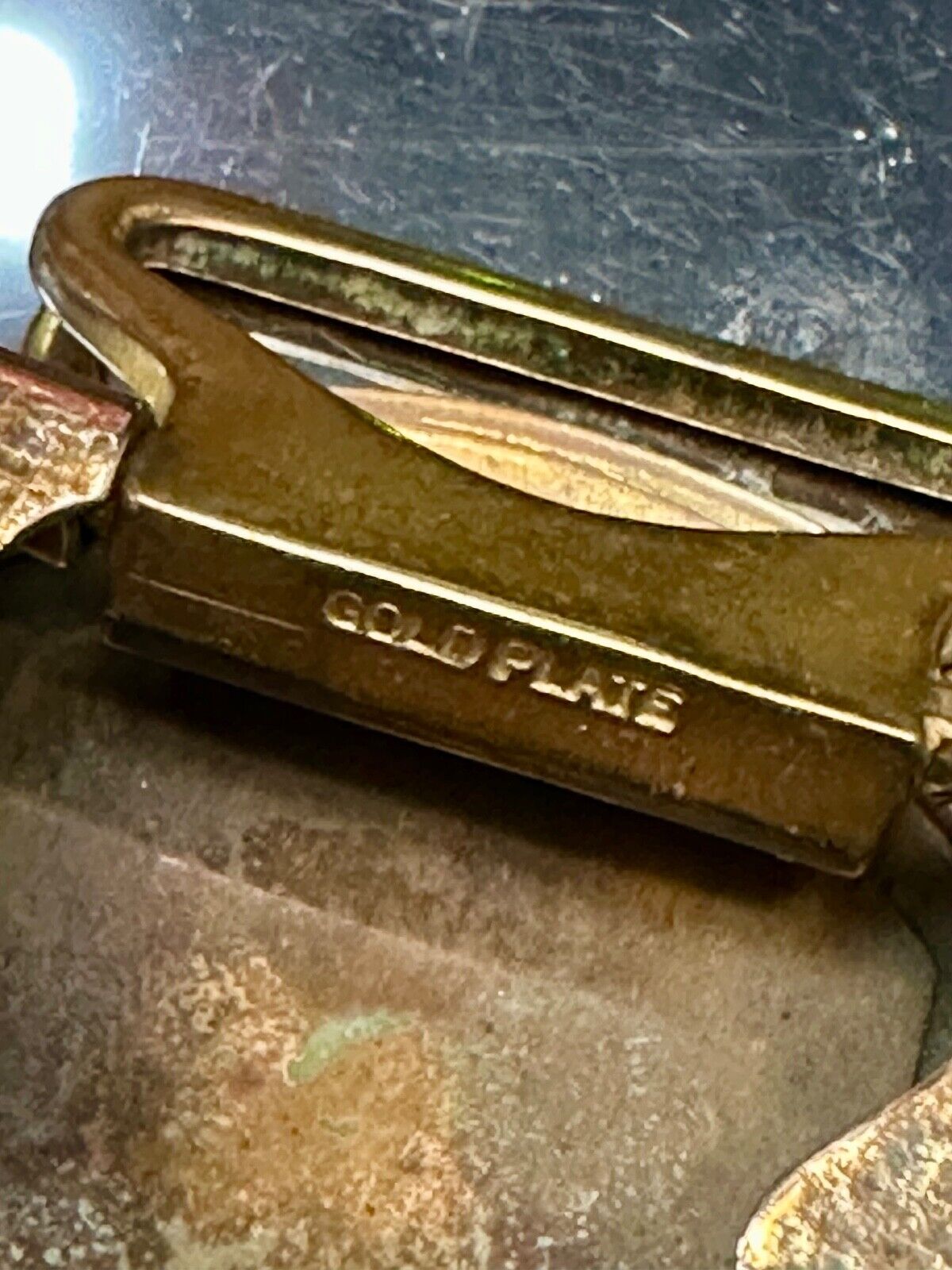 Art Deco gold filled 1/20 over plate Belt Buckle ready to engrave initial letter