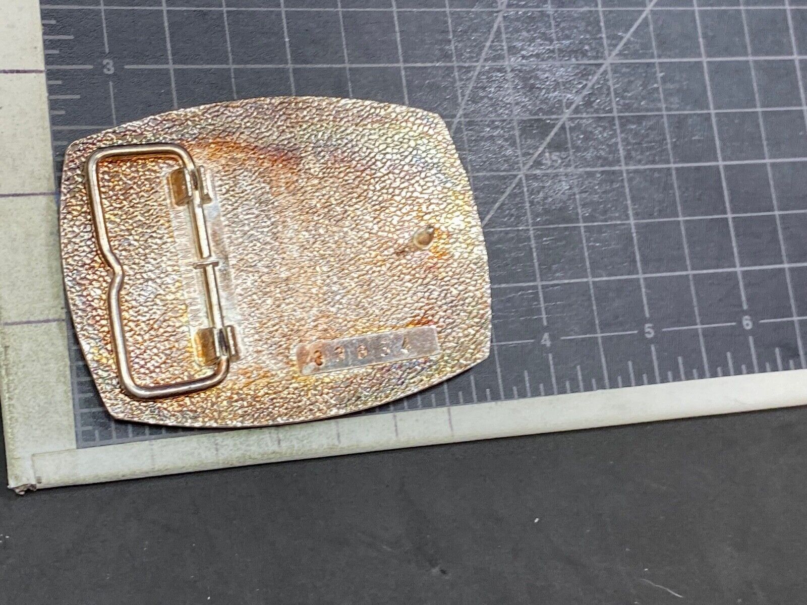 Vintage Horse Back Rider Racing Through Town Western Belt Buckle 