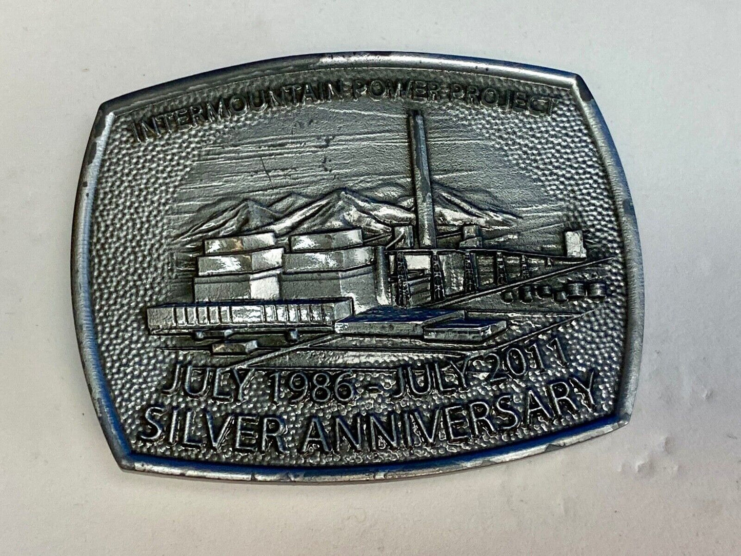 Vintage Intermountain Power Project belt buckle  Silver Anniversary HVDC PSC