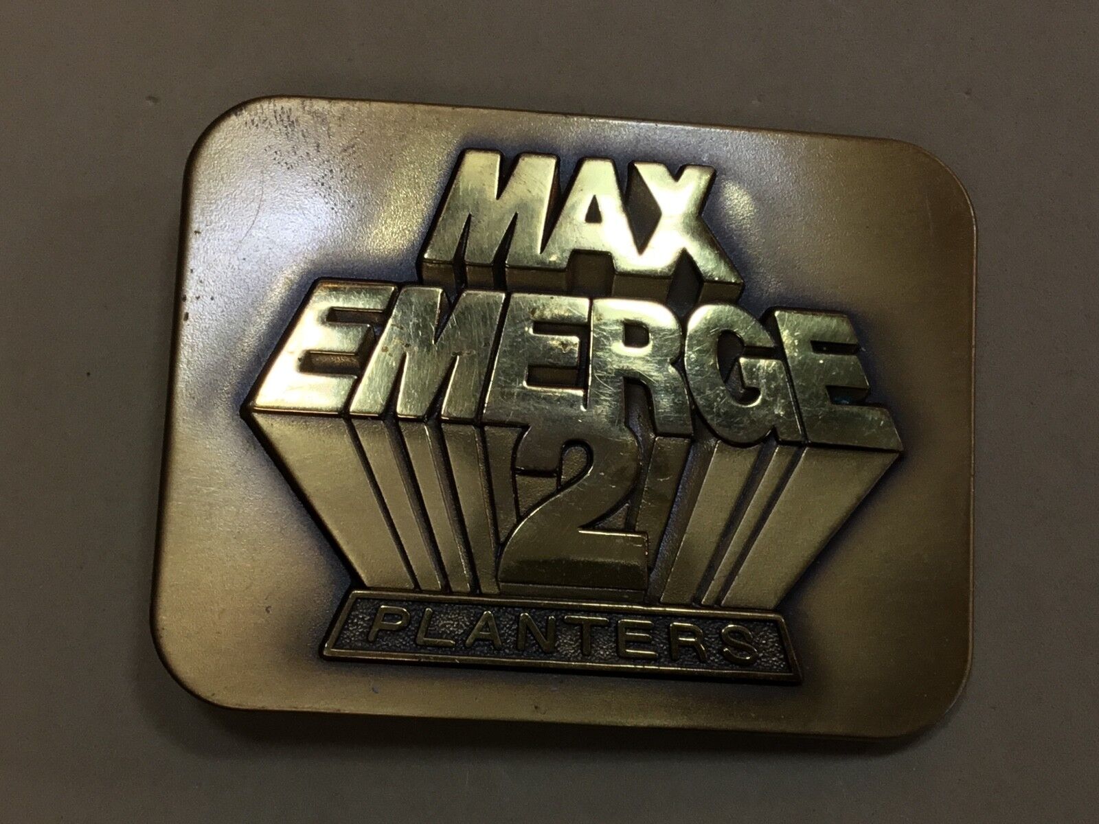 Vintage 1987 John Deere & co MAX EMERGE 2 Planters belt buckle 