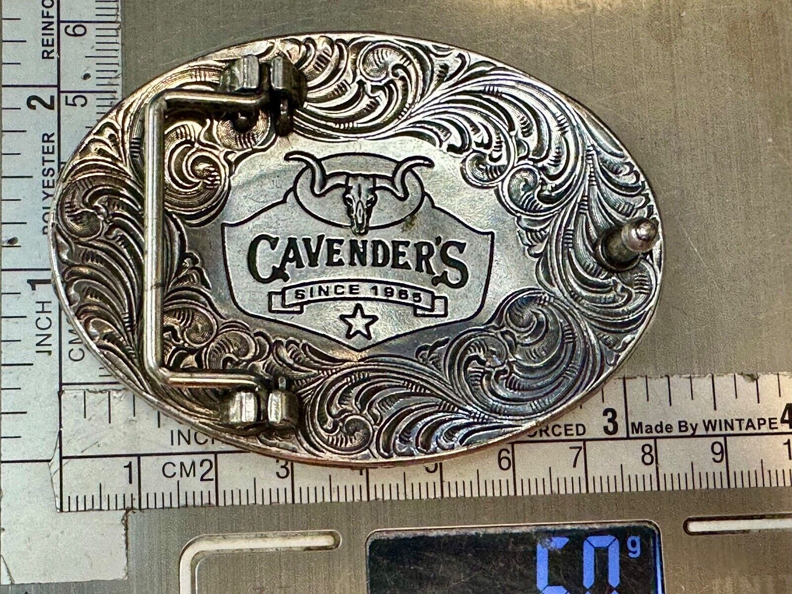 Vintage Cavender's Western Wear Cavenders Cowboy Belt Buckle “Since 1965”