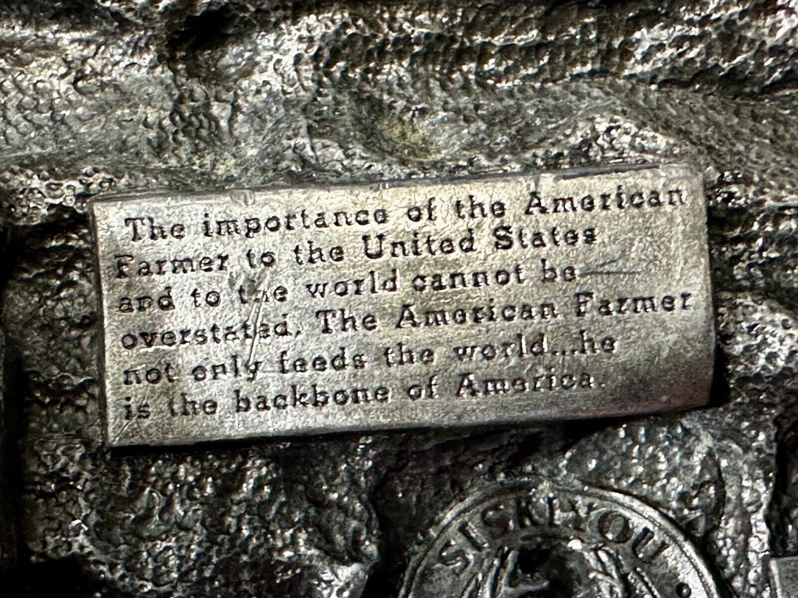 The American Farmer Feeds The World Tractor Farming Commemorative Belt Buckle