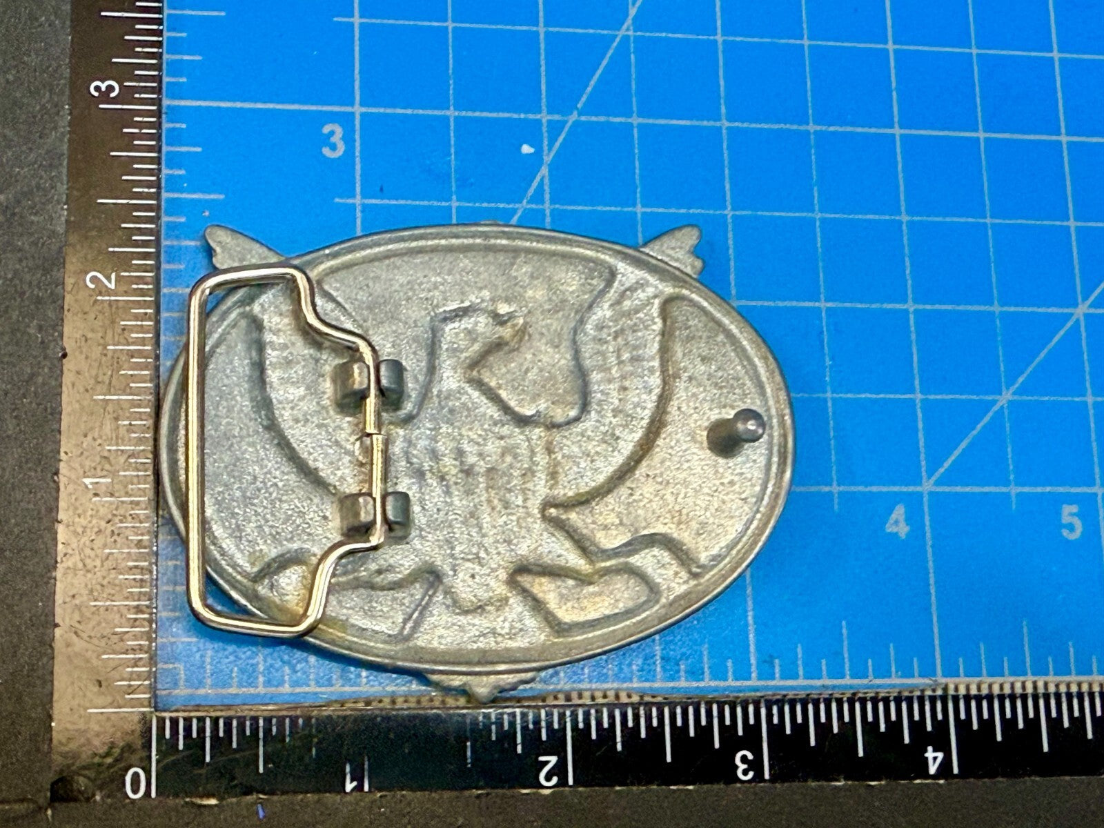 American Eagle E Pluribus Unum Patriotic Seal Military Retro Colors Belt Buckle