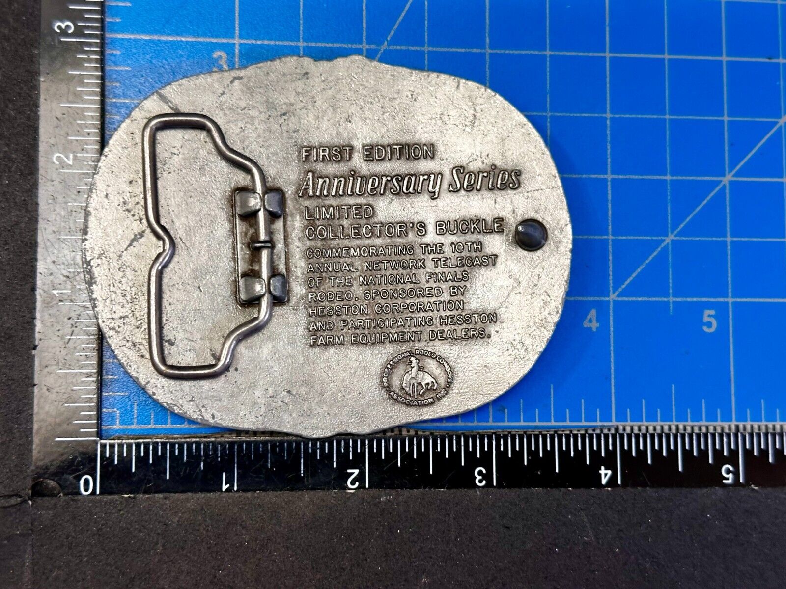 25th Anniversary  NFR Hesston National Finals Rodeo Cowboy Belt Buckle