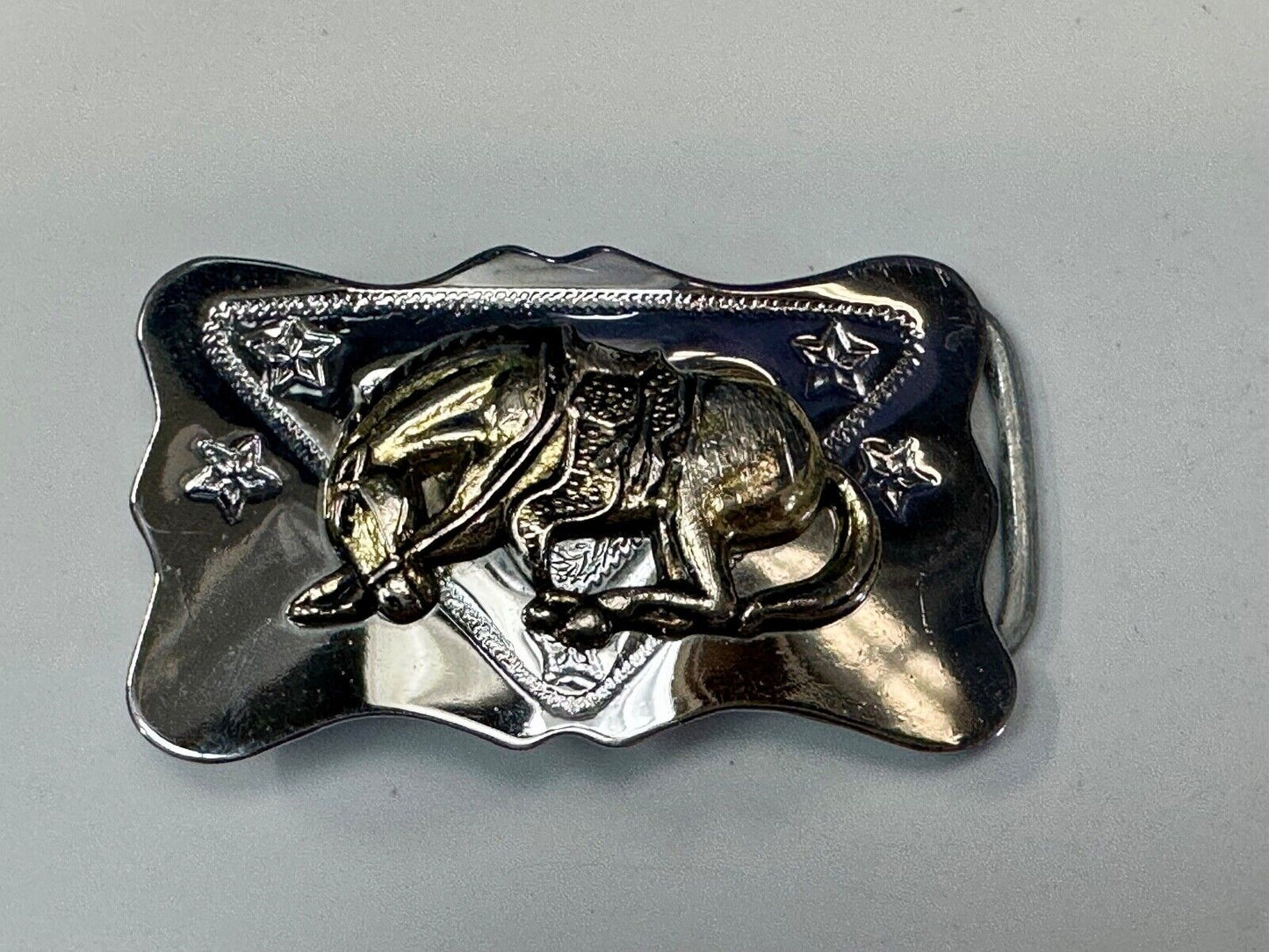 Vintage Horse Lovers Saddle Bronc Cowboys Western belt buckle