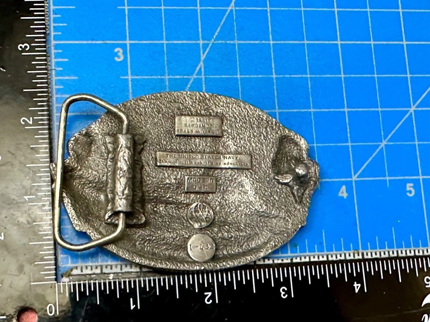 United States NAVY , Not a job, An Adventure! 1981 Bergamot Belt Buckle
