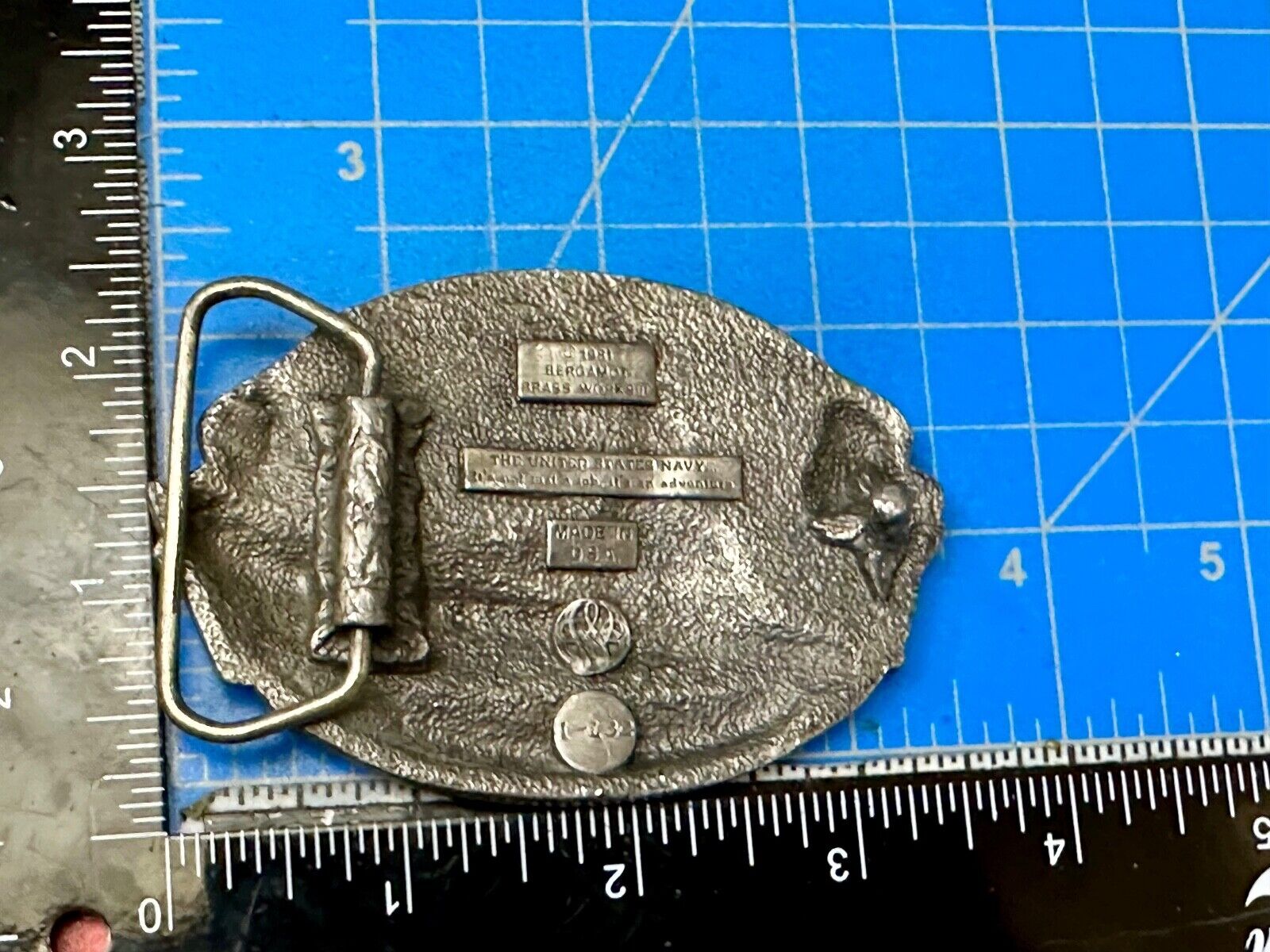 United States NAVY , Not a job, An Adventure! 1981 Bergamot Belt Buckle