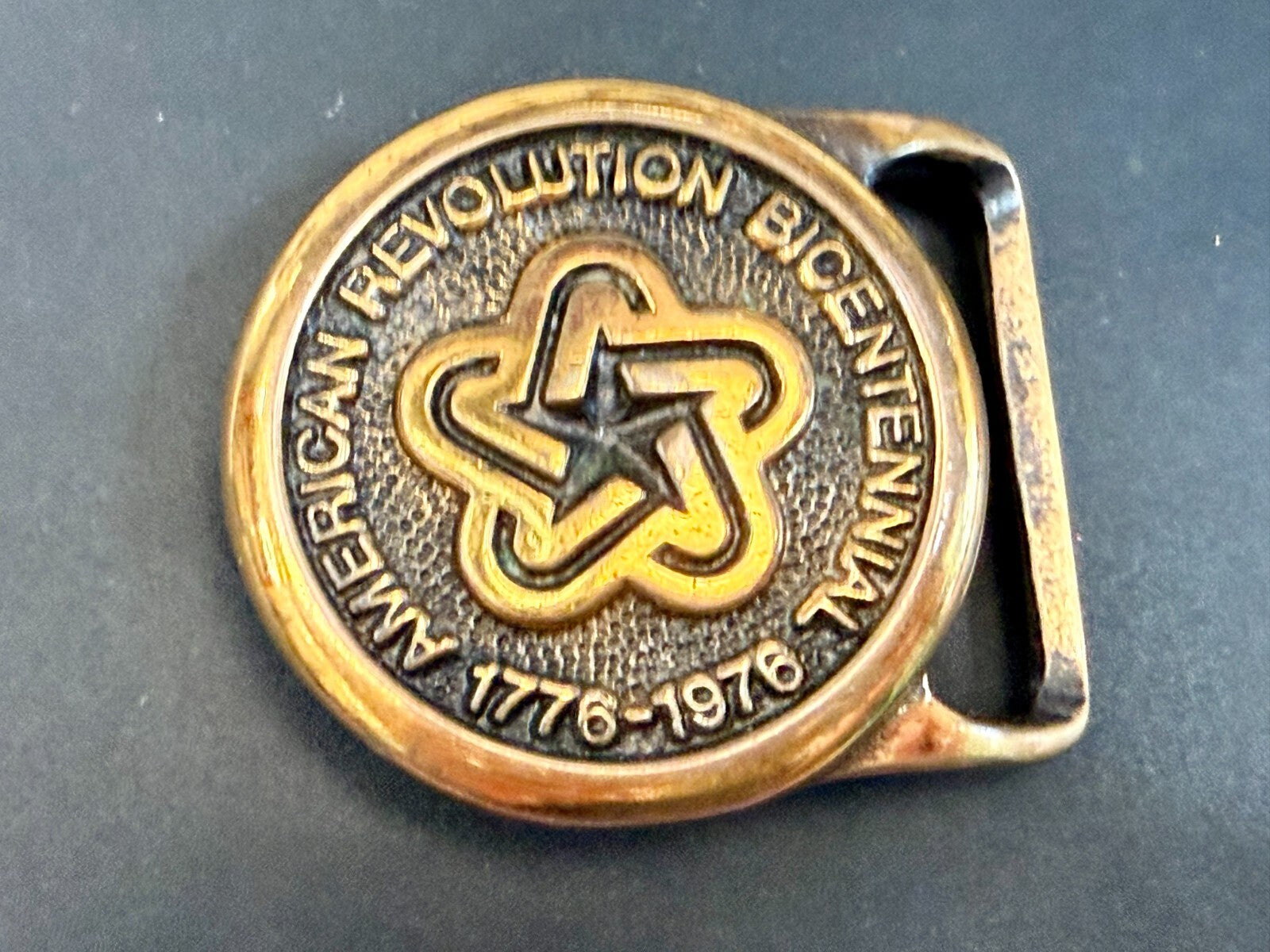 American Revolution Bicentennial Solid Brass Taylor Music Nashville Belt Buckle