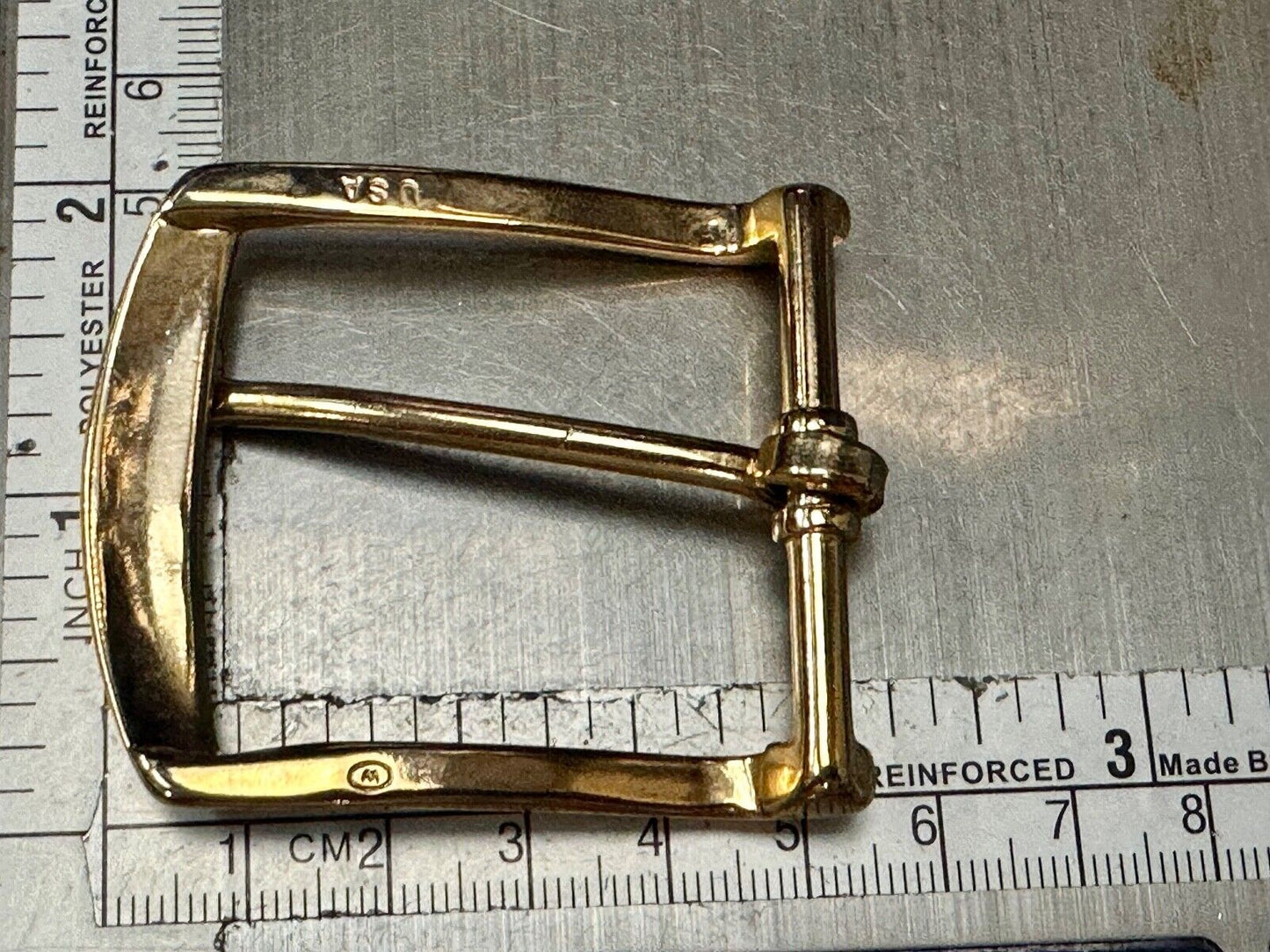 Vintage gold tone replacement belt buckle marked W