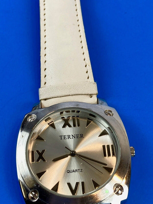 Bijoux Terner Women's Lades Dress Watch 6327- White Band - Fresh Battery 