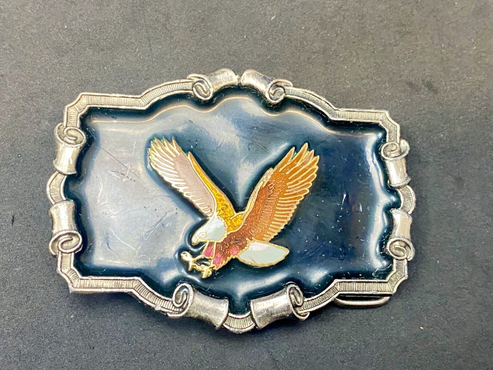 Amazing - Hunting Diving Flying American Eagle Belt Buckle - Vintage 1979 Studio