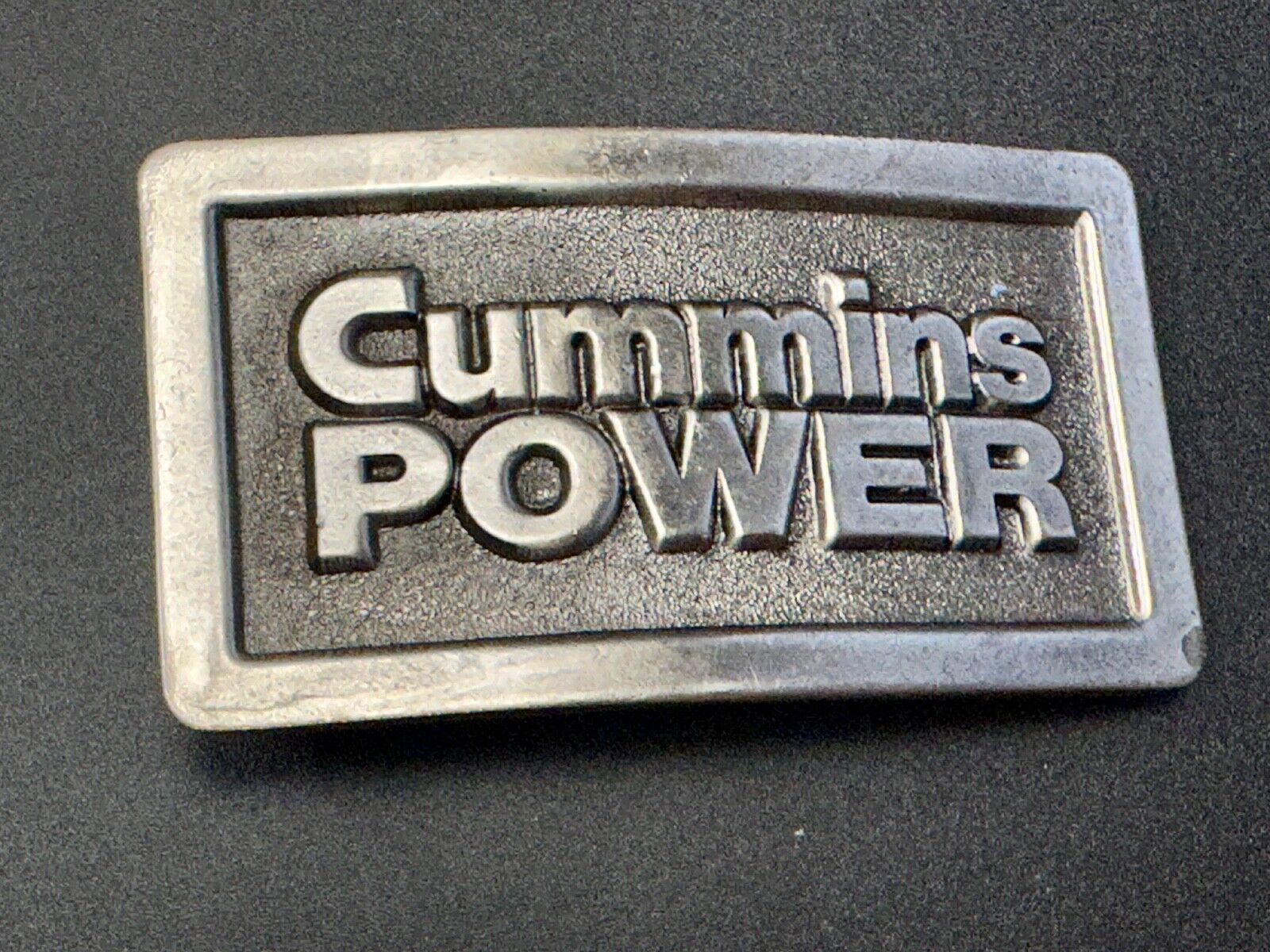 Vintage Cummins Power Promo Belt Buckle Diesel Truck Torque Vintage 1970s Lewis