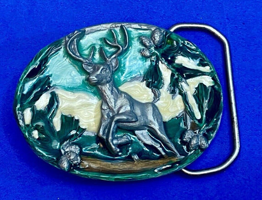 Vintage 1988 Deer  Great American Belt Buckle 