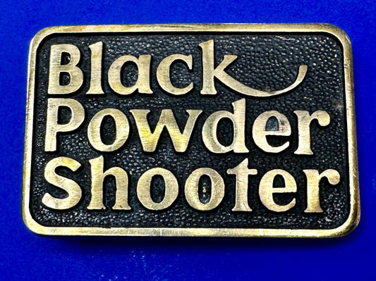 Black Powder Shooter Gun Ammo Collectors Solid Brass Belt Buckle by BTS