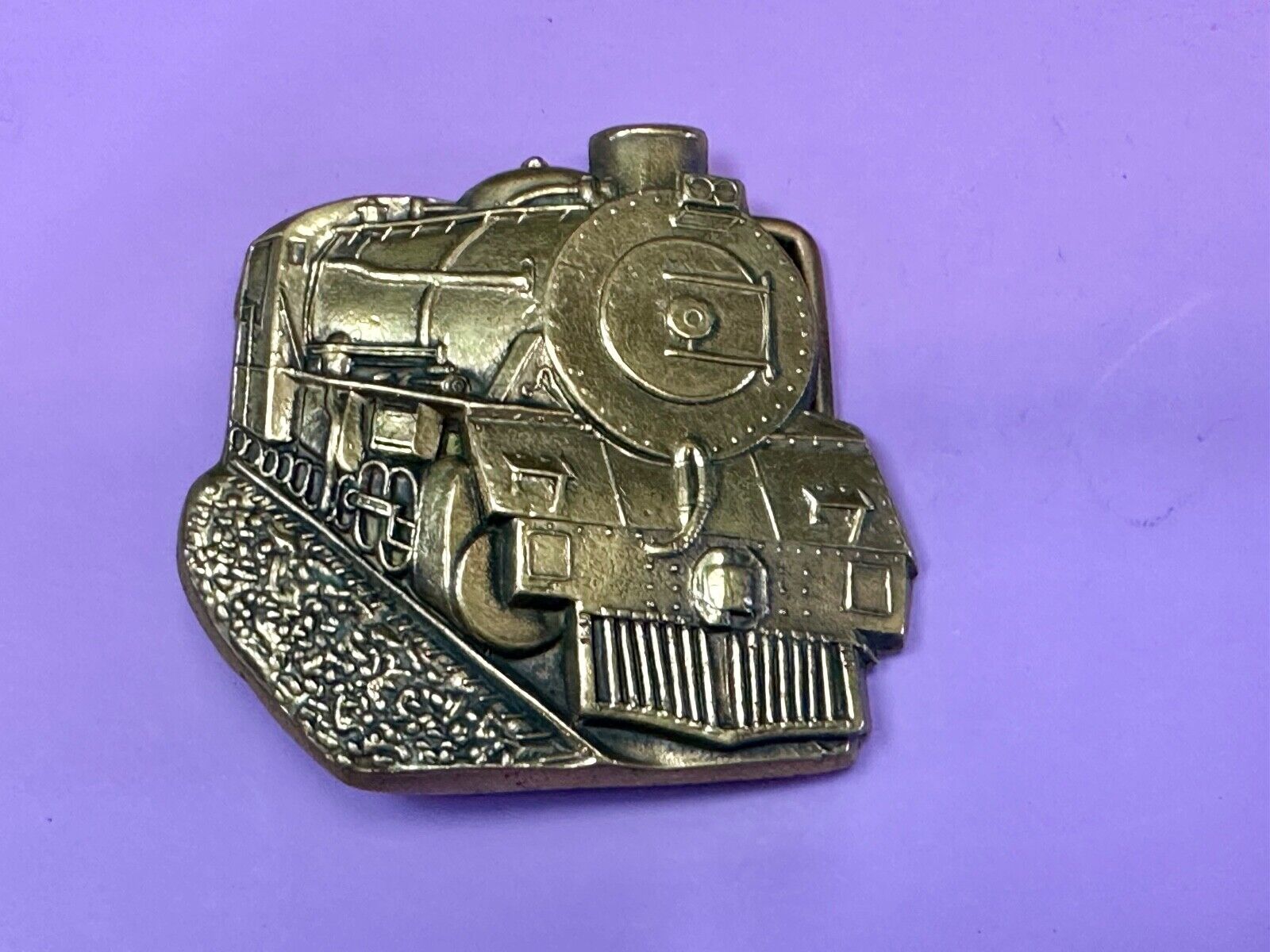Train Rail Road Steam Engine vintage solid brass Baron Buckles belt buckle