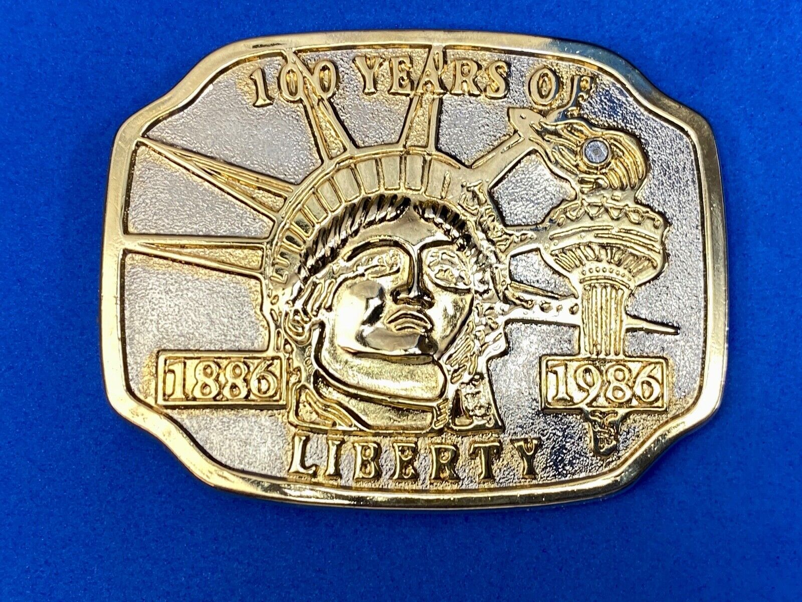 USA LADY LIBERTY Collection BELT BUCKLE, 100 Years of Liberty 1886-1986