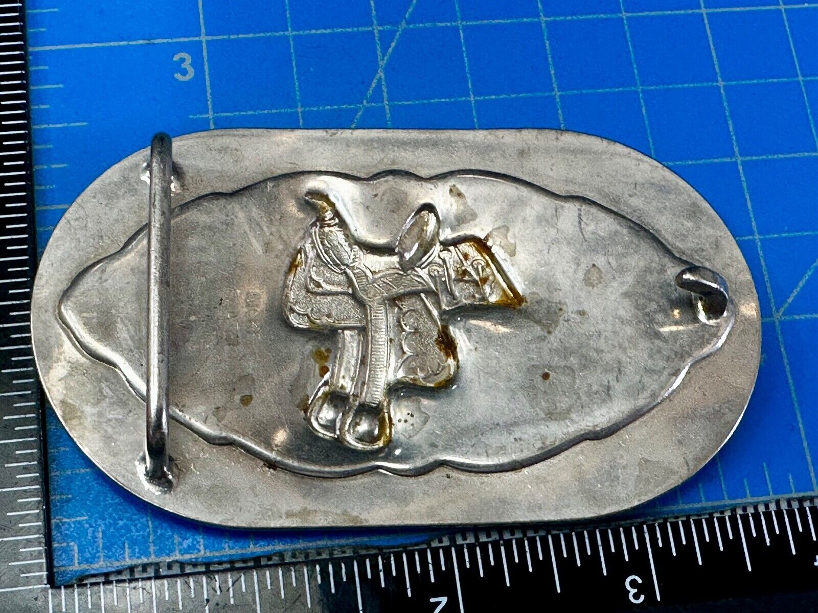Vintage horse saddle used Belt Buckle to restore