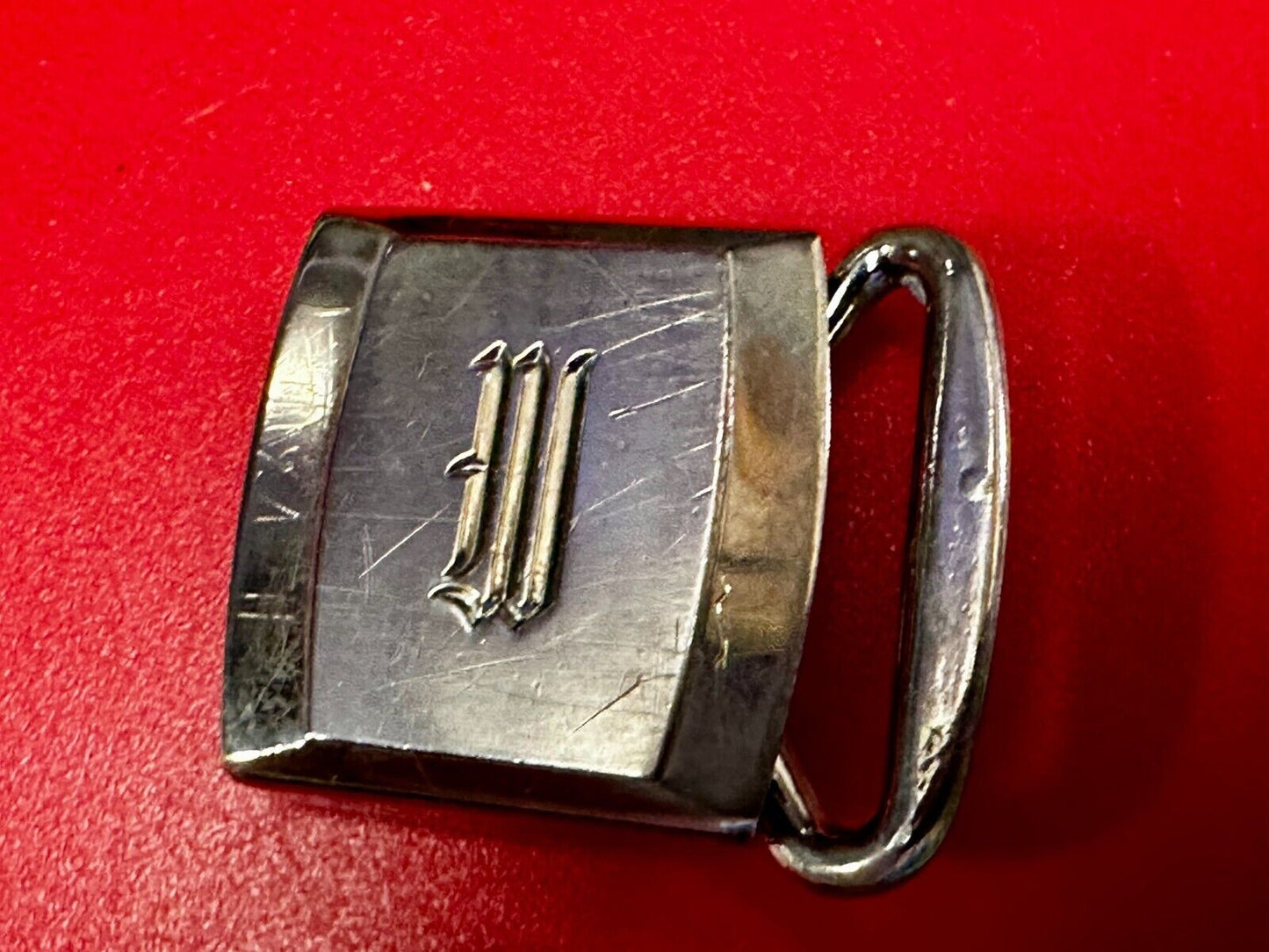 Antique Letter Monogram Initial W Art Deco Style Hickok Master Plate Belt Buckle