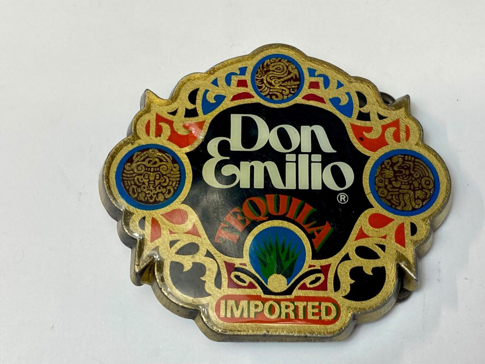 Vintage Don Emilio Belt Buckle Collectors Imported Tequila Advertising