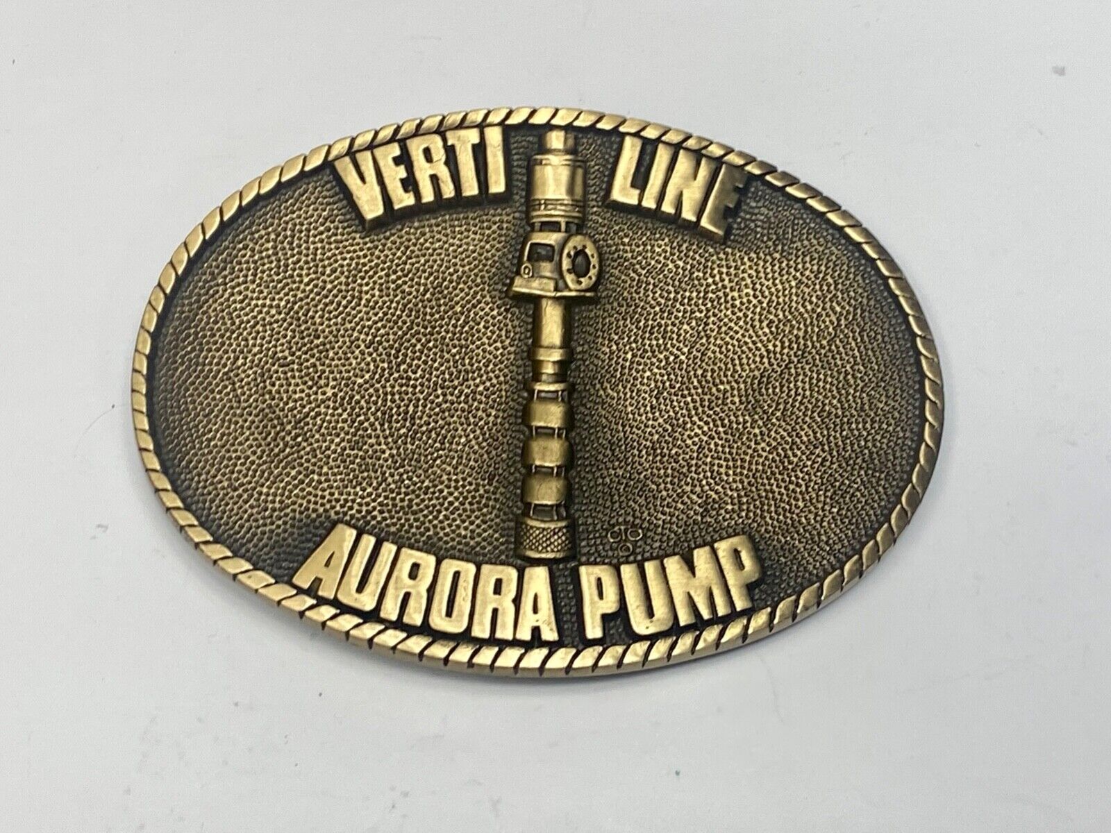 Verti line Aurora Pump belt buckle by OC Tanner Turbine pumps Co commemorative