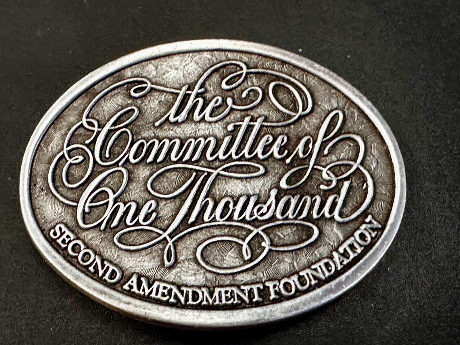 The Committee of One Thousand Second Amendment Gun Rights Foundation Belt Buckle