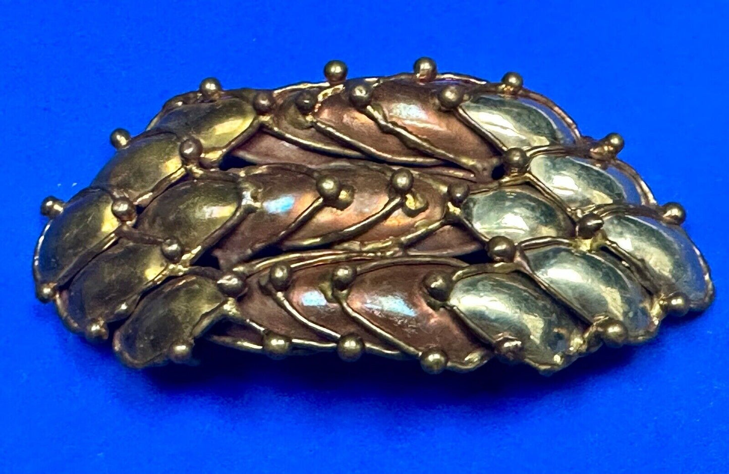 Abstract Brutalist Artisan Mixed Metal Hippy HUGE!  Belt Buckle